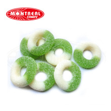 Green Apple Ring Sour Halal Gummy Sour Candy